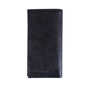 نمای رو به رو کیف پول چرم مدل واریان رنگ مشکی