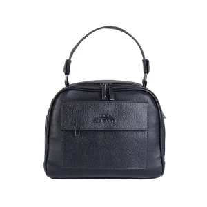 نمای رو به رو کیف دوشی چرم زنانه ۵۴۱ رنگ مشکی