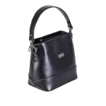 نمای بغل از کیف چرم زنانه ۵۲۰ رنگ مشکی