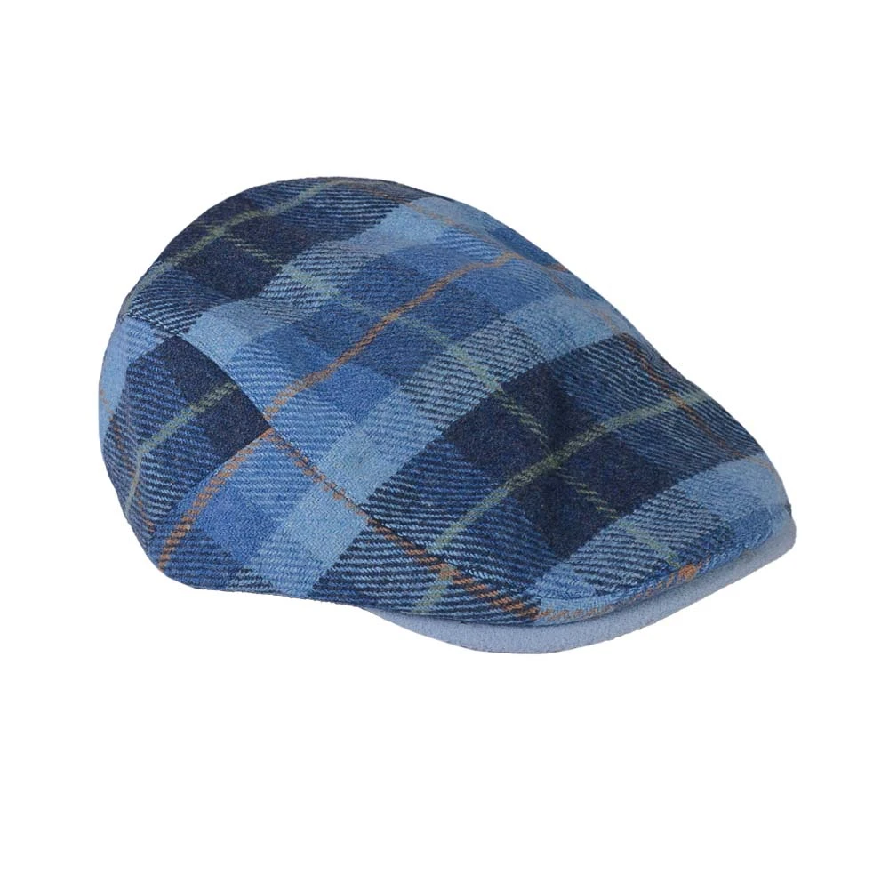blue-barata-hat-1 نمای رو به رو از کلاه باراتا مردانه چهارخونه آبی