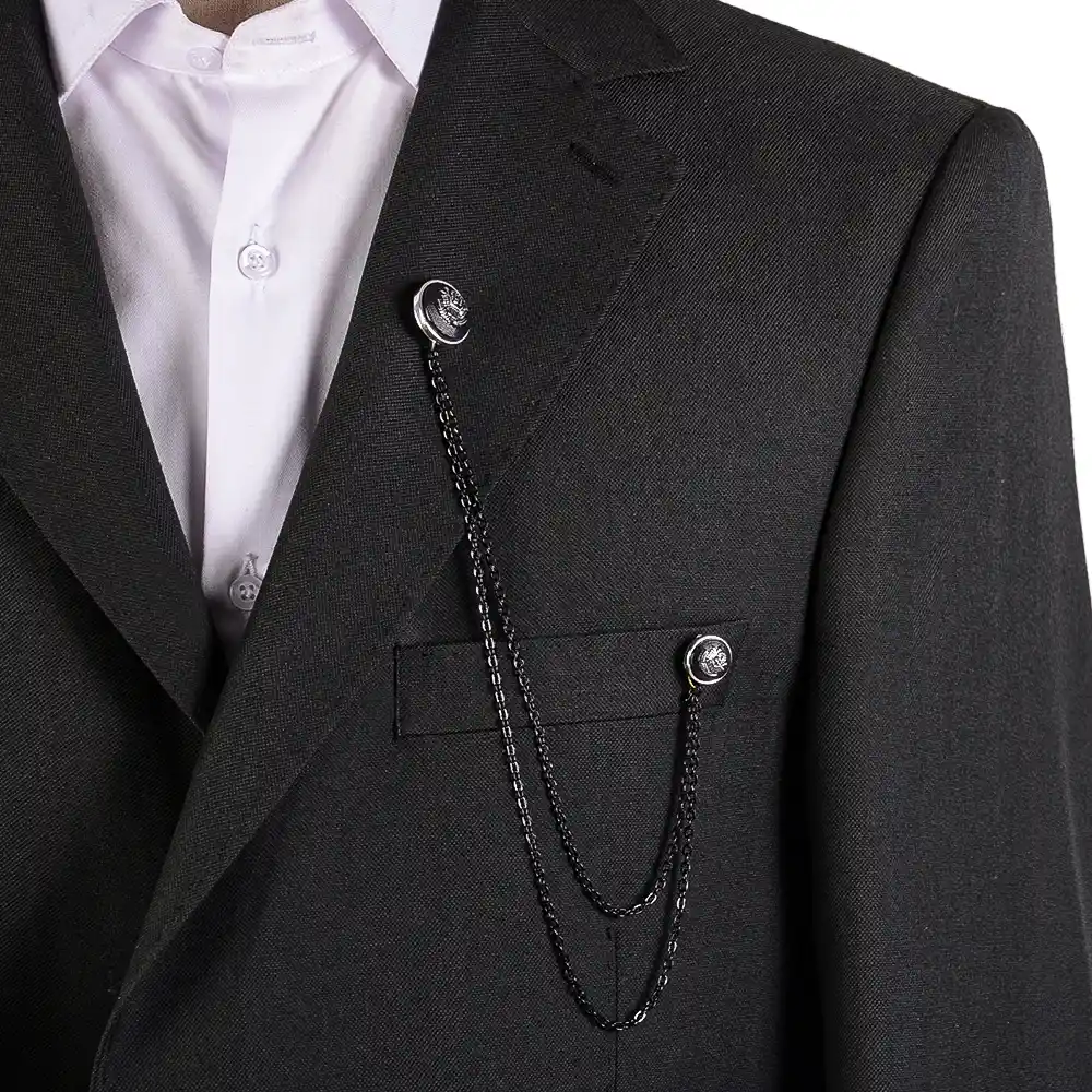 coat-chain-co01-1 نمای رو به رو از روزت سینه زنجیری مردانه co01