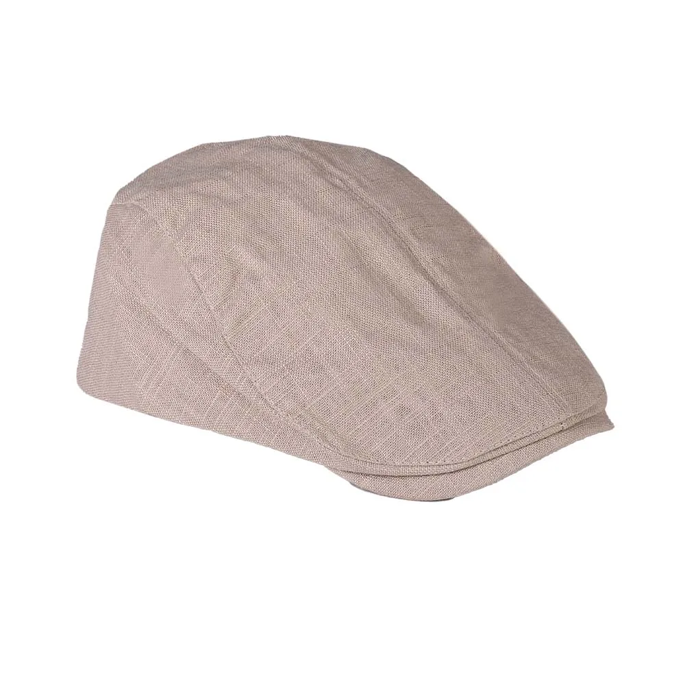 cream-linen-barata-hat-1 نمای رو به رو کلاه باراتا لینن مردانه رنگ کرم